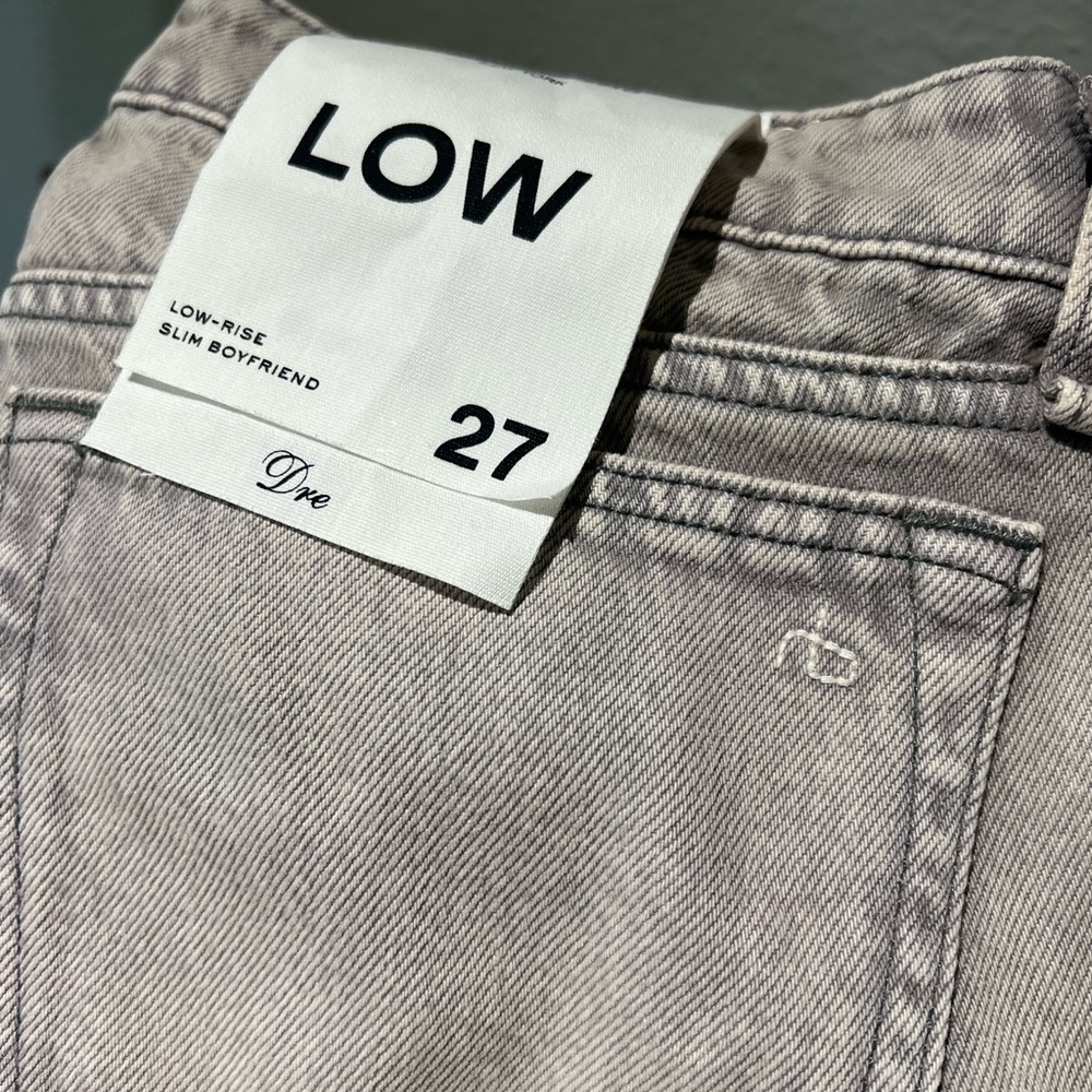 rag & bone Low-Rise Slim Boyfriend Jeans in gray wash - Picture 2 of 8